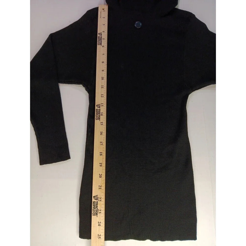 Saint Laurent Vintage Lambswool Roll Tab Turtle Neck ‎ Black Sweater sz 40 - Picture 8 of 14